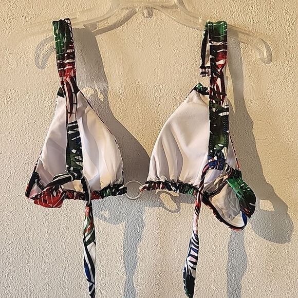 Meet Curve Swimsuit Blue Black Tropical Floral XXL Two Piece 2xl Bikini new - Picture 4 of 7